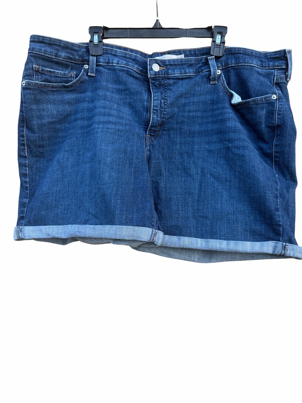 Levi's Dark Blue Jean shorts mid length size 24W